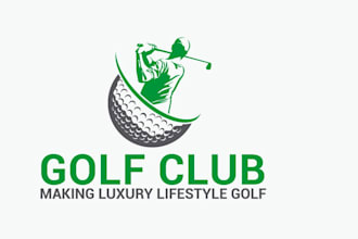 make creative sport golf courses golf logo design