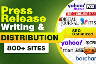 write and distribute a professional press release to top media outlets
