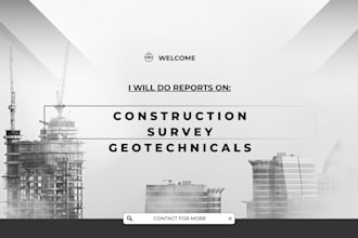 create detailed reports in construction, surveying, geotechnical engineering