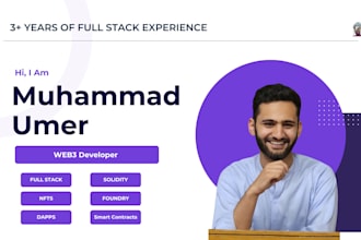 be your web3 blockchain developer for smart contracts and dapps