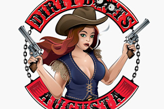do high quality custom cowboy logo