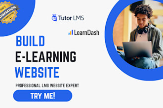 develop an course website, lms system, tutor lms, learn dash, membership website