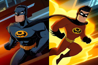 do a superhero cartoon character depending on your concept