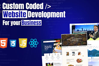 create a responsive and modern custom coded website react js website
