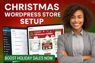 develop a christmas wordpress store for digital products and printables