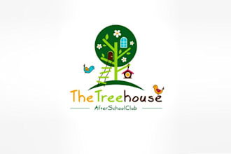 design kids daycare childcare school and baby shop logo