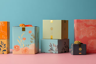 mailer box and subscription box packaging design with mockup
