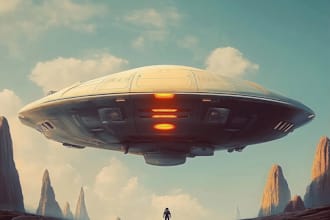 design a sci fi spaceship art