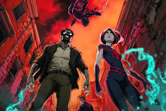 create your dream comic book illustrations and cover