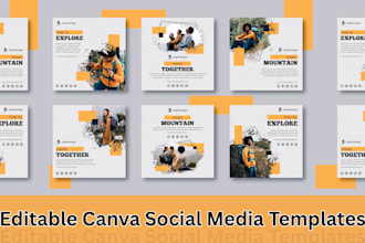design editable canva templates for instagram and facebook posts, ads