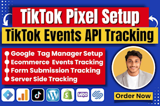 fix or setup tiktok pixel, events API conversion tracking via google tag manager