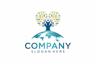 do modern nonprofit, charity, organization, ngo, and community logo design