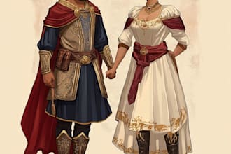 illustrate a dnd character or couple for your campaign