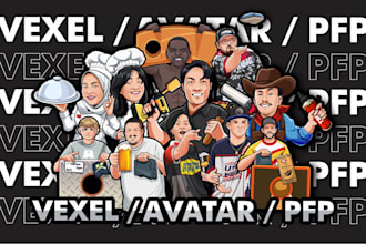 draw avatar for profile picture, business, social media