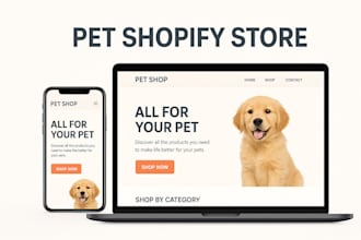 build a pet shopify store pet dropshipping website pet store design