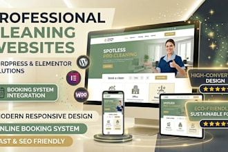 design a professional cleaning service website for your business