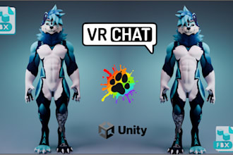 custom vrchat animaze vtuber avatar vrchat avatar vseeface 3d model vrchat quest