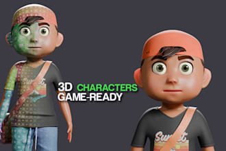 3d sculpt game ready 3d character models