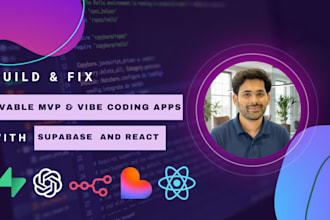 build lovable vibe coding apps, mvps, supabase backends for you