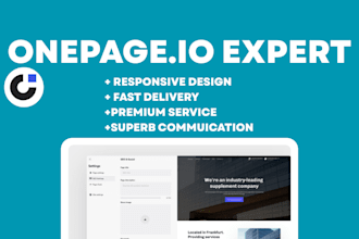 be your onepage io expert, onepage io developer, onepage io website designer