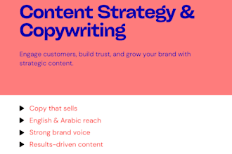 create web content strategy and copywriting