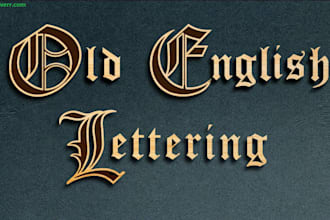 do unique blackletter  calligraphy old english font  logo design