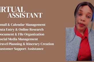 be your virtual assistant for admin and executive tasks