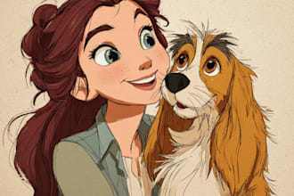 draw a pet portrait in the disney style