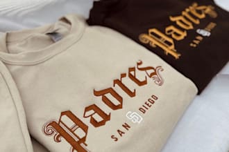 do old english, blackletter  calligraphic font logo design