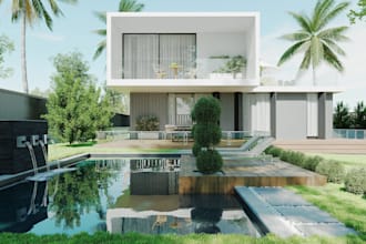 do 3d backyard landscape pool deck patio outdoor layout garden driveway garage