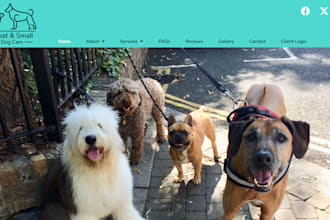 do poop scooper website, animal hospital, dog walker, pet care website