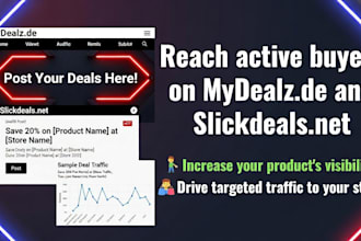 post deals coupons on mydealz slickdeals for traffic