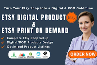 design etsy digital products etsy print on demand etsy seo etsy store setup