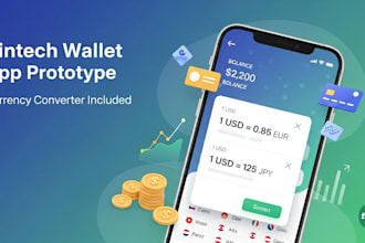 build a fintech wallet app prototype with currency converter