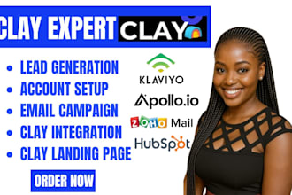 setup clay, clay com, yotpo campaign smsbump klaviyo, hubspot crm, instantly ai