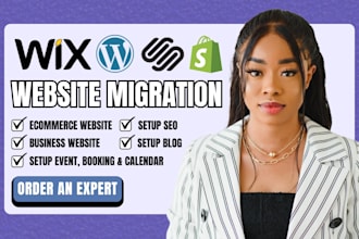 migrate wordpress to shopify transfer rebuild wix squarespace wordpress website
