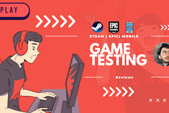 test and review your games on steam or android