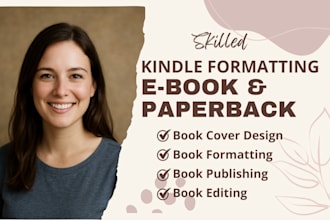 do paperback book formatting design, cookbook recipe design amazon kindle layout