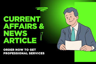 write news article, world history, and current affairs