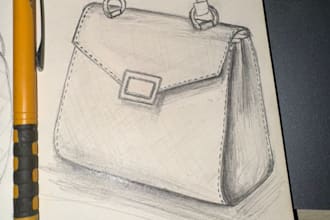 design unique handbag sketches professional
