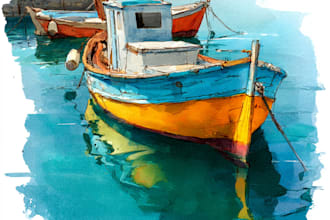 illustrate anything in watercolor style