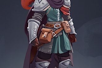 draw 2d game character illustration