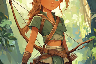draw 2d game character illustration