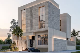 upgrade 3d residential exterior, tropical villa, ultra interior decor,8k render