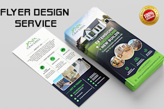design modern construction or real estate flyer for your business