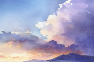 paint landscapes in watercolor