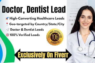 do verified doctor, dentist, and healthcare leads with excel and CSV file
