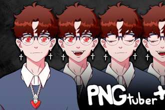 design a custom anime png tuber model for streams