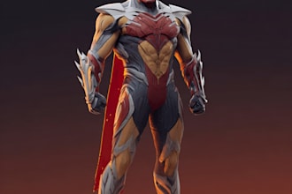 create scifi, fantasy, superhero character design