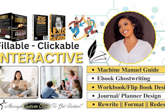 create any interactive ebook, fillable document, workbook, or flipbook, journal